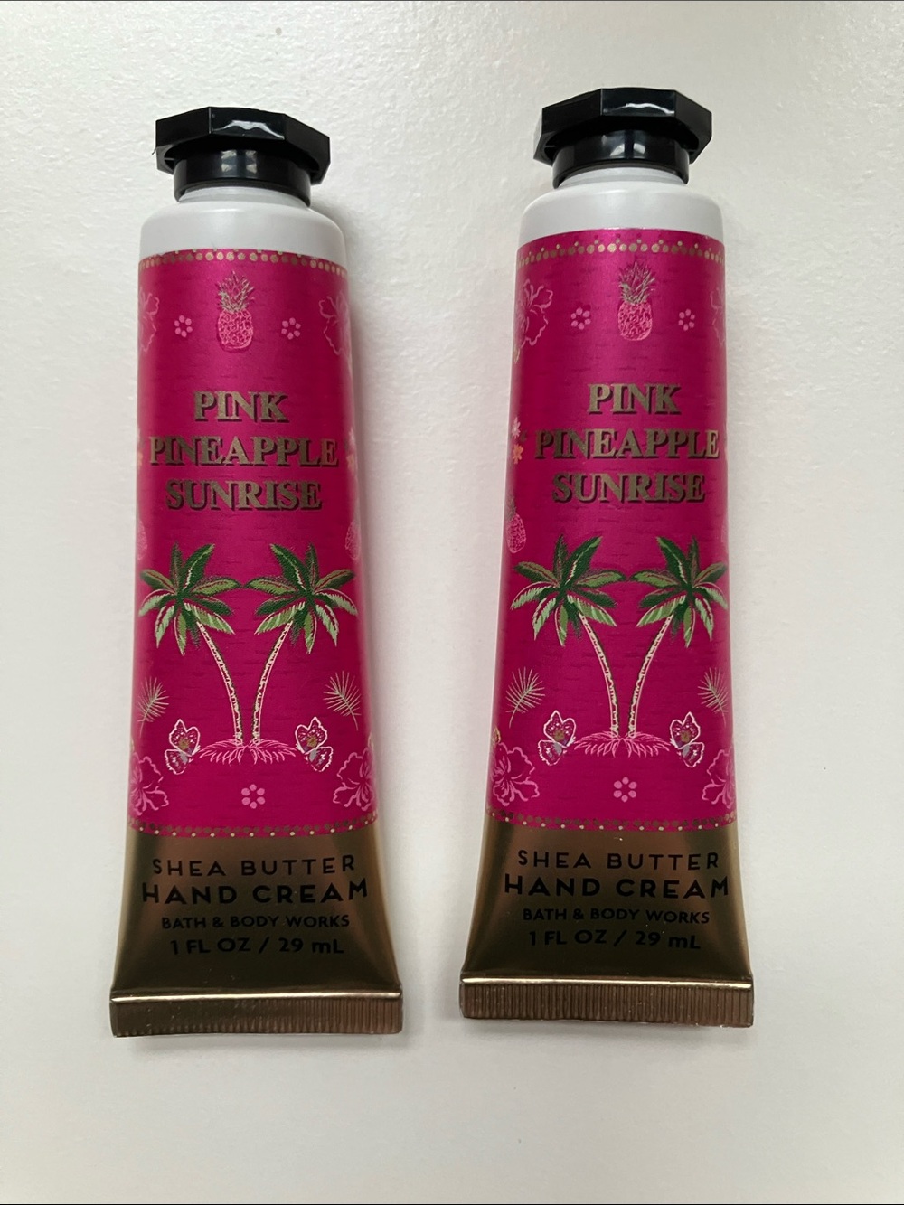 PINK PINEAPPLE SUNRISE 🌴HAND CREAM SET of 2 NWT